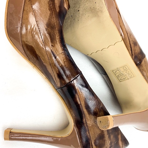 Moda Spana Wood Grain Pumps Heels Platform 7.5 - Picture 7 of 8